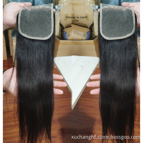 Straight Peruvian Hair Bundle With Closure,Virgin Human Hair Bundles With Closure, Human Hair Weave Bundle With Closure